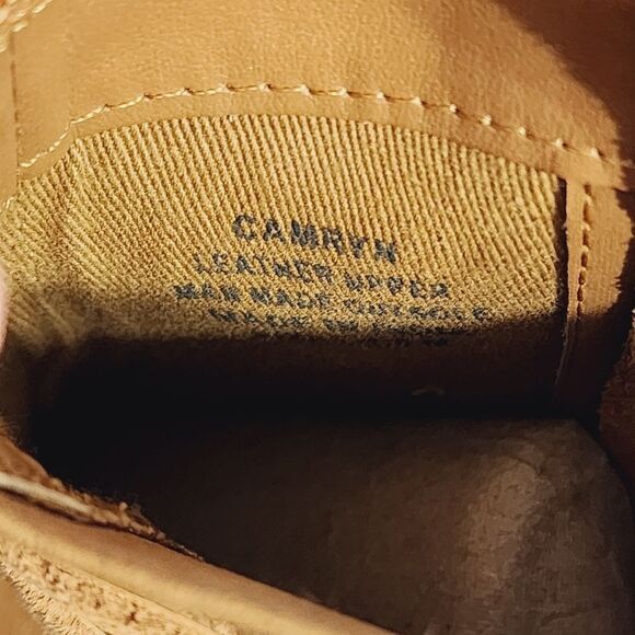 Matisse Camryn Suede Studded Harness Ankle Boots Cognac NWOB 8.5 - Picture 8 of 8